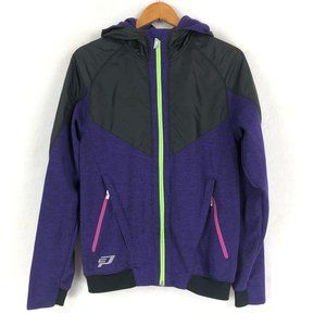 Air Jordan Women's Size Small Purple Black Therma-Fit Full Zip Hooded Jacket